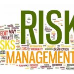 A word cloud highlights key terms in risk management for the vet sector.